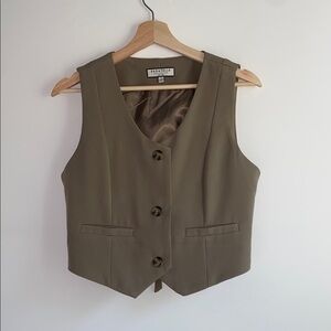 Bagatelle Olive Green Sleeveless Vest